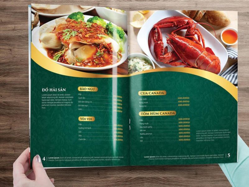 In thực đơn - In Menu